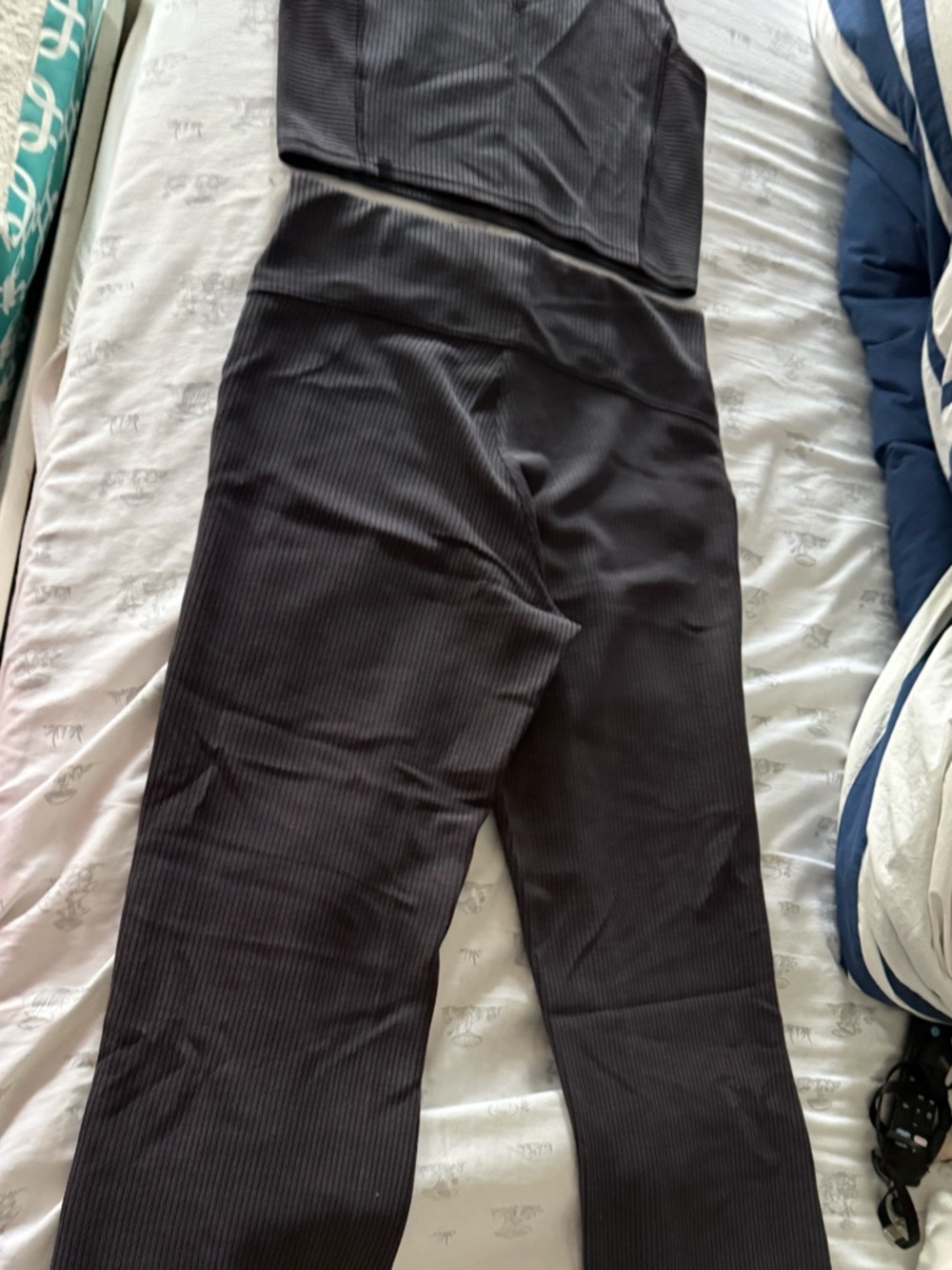 Lululemon Ribbed Softstreme Cropped Tank Top and Ribbed Softstreme Flared Pant - Picture 6 of 9